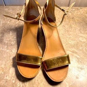 Golden sandals, Zara,size 8.5